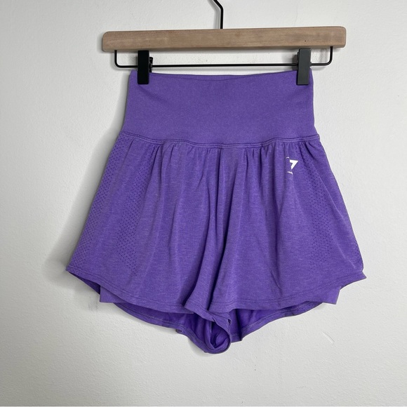 GYMSHARK VITAL SEAMLESS 2.0 2-IN-1 SHORTS Bright Purple Marl Size XS - Picture 4 of 16